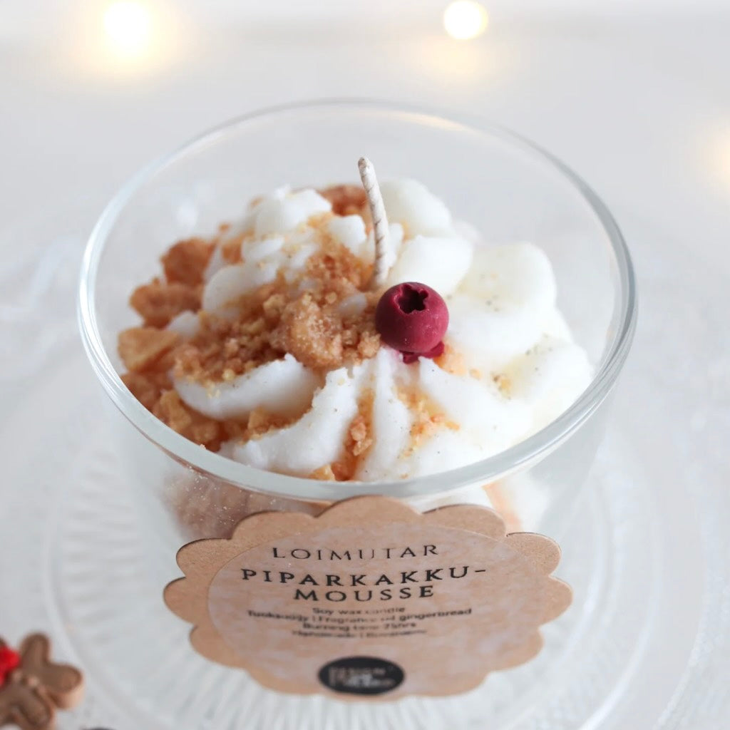 Piparkakkumousse kynttilä