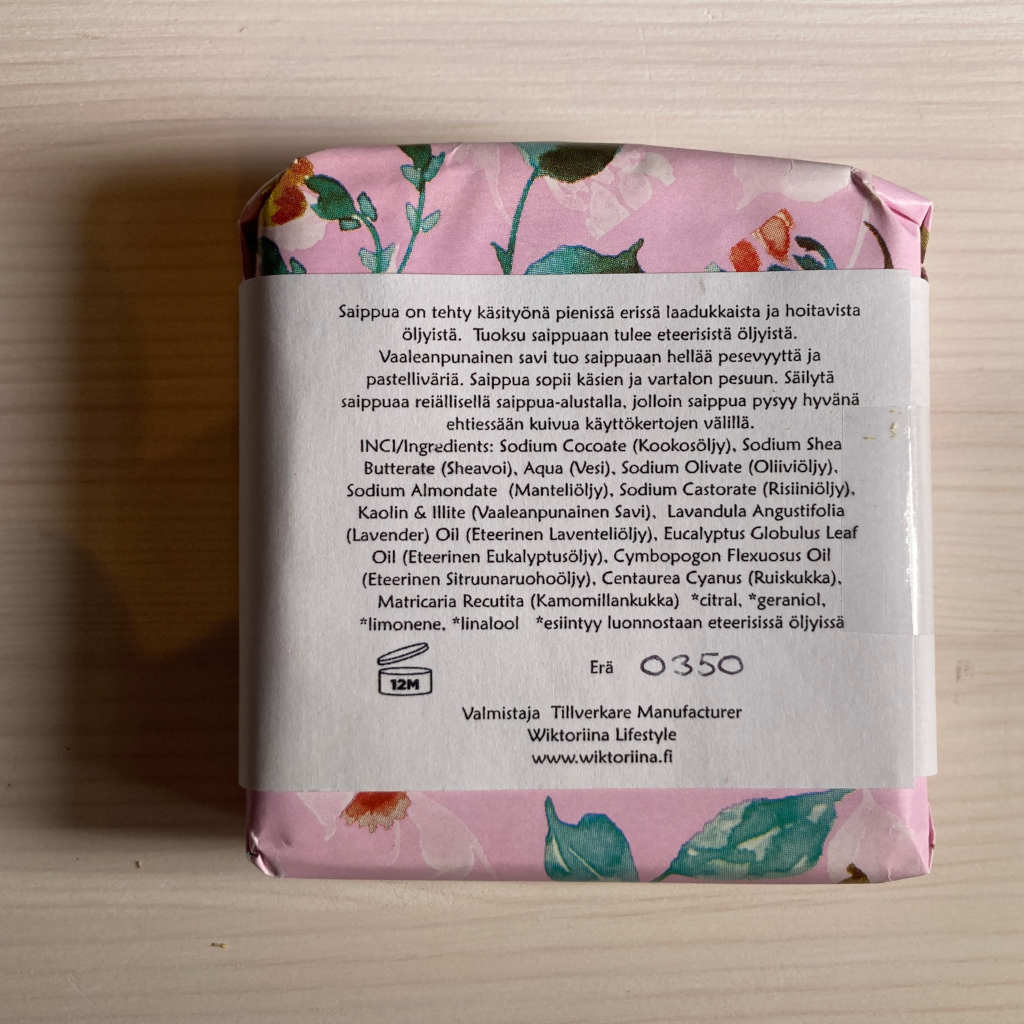 Wiktoriinan Vaaleanpunainen savi saippua