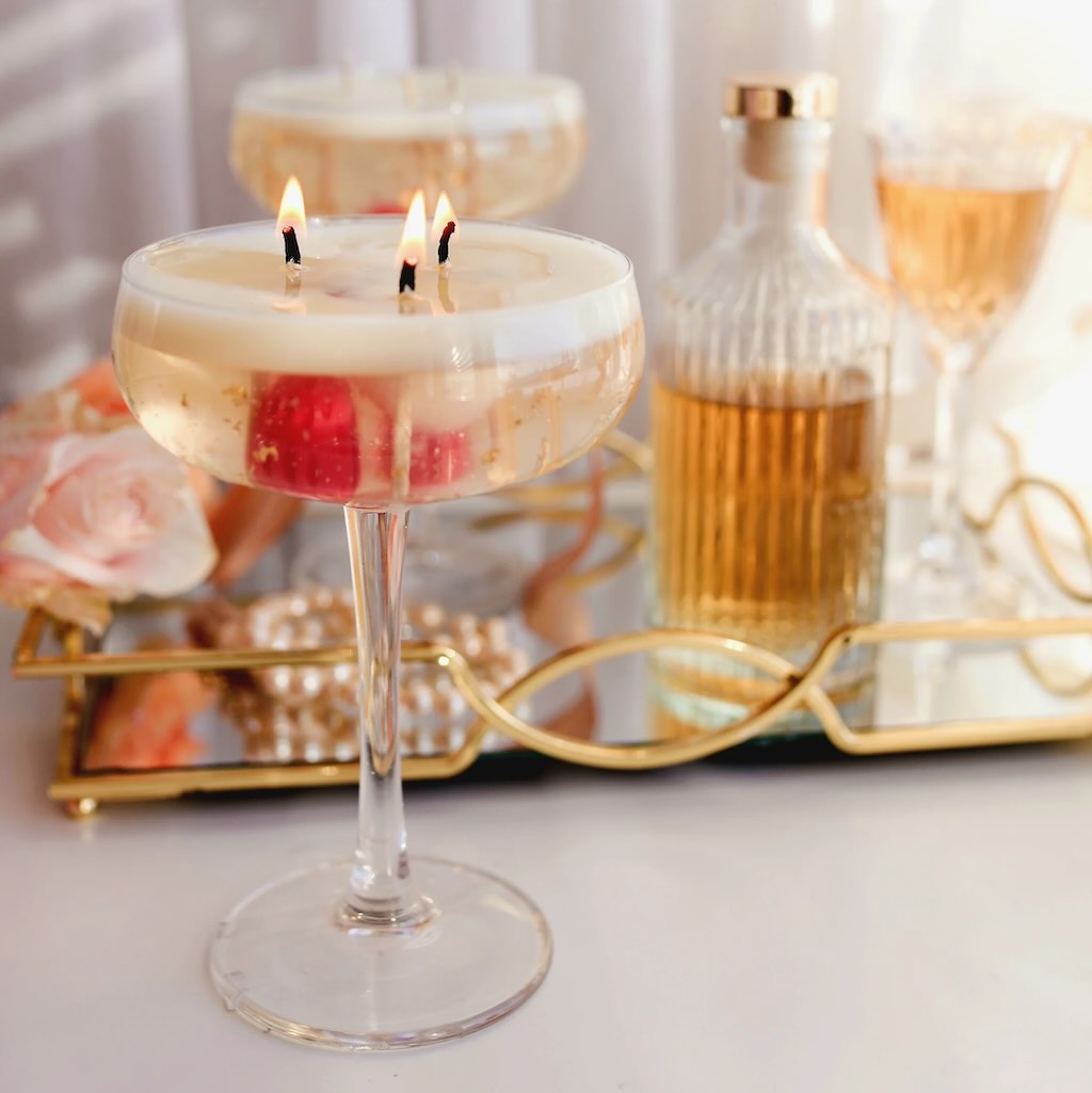 Loimutar tuoksukynttilä mansikkashampanja